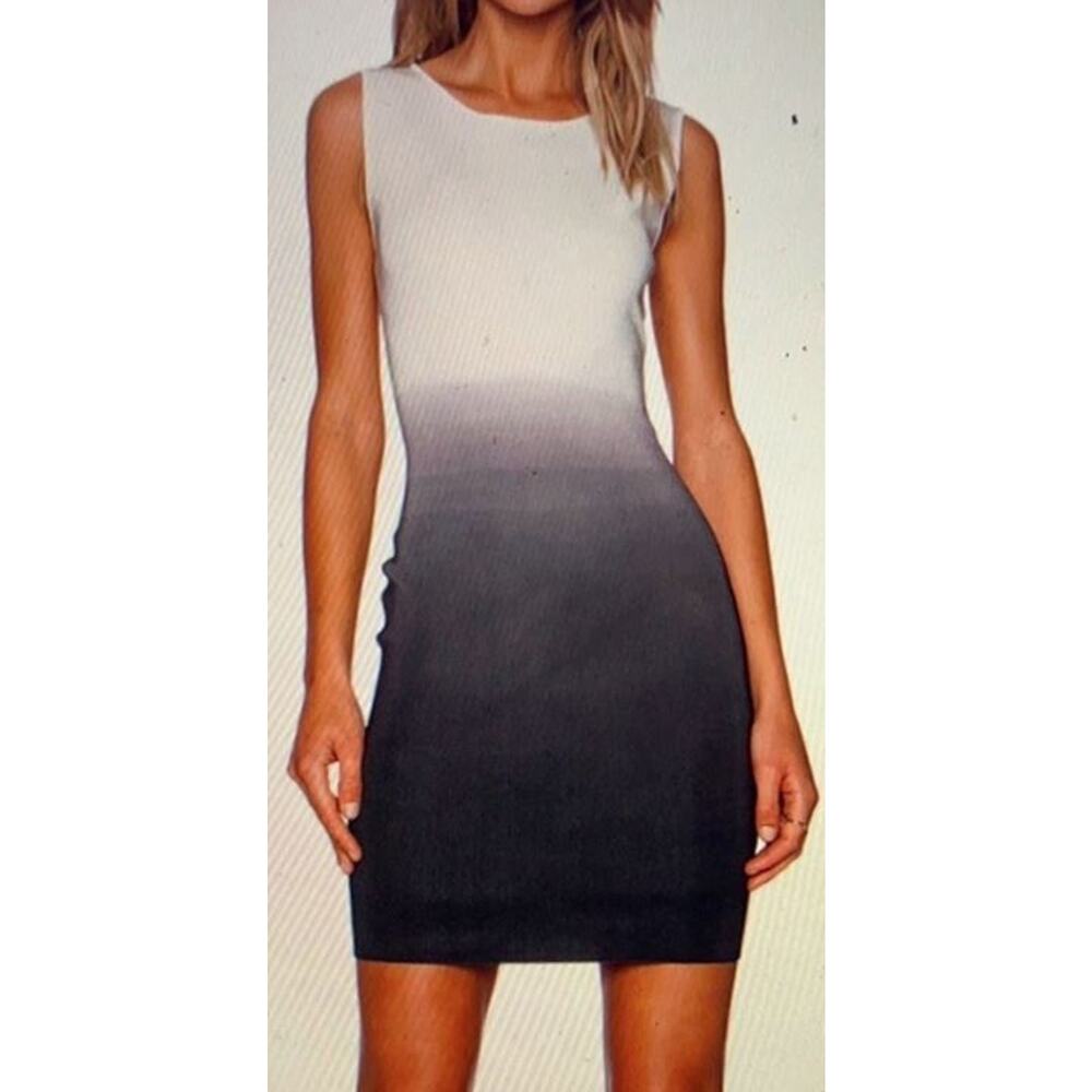 John + Jenn Women's Ombre Bodycon Sleeveless Knit Dress in Night XSmall $150